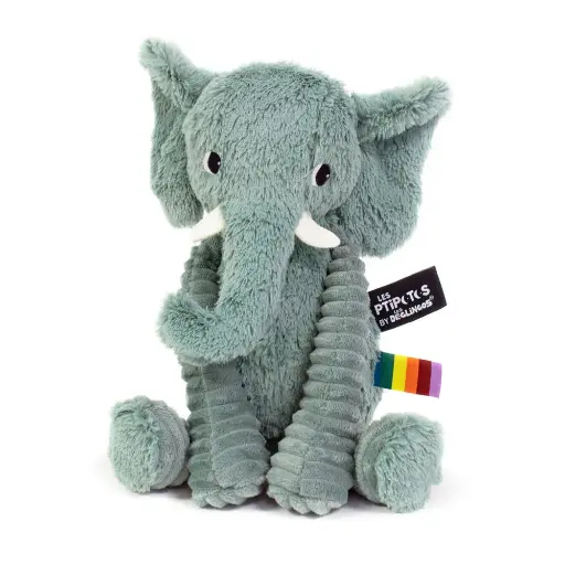 [4897018367685] Peluche - Déglingos - Eléphant Dimoitou vert menthe 