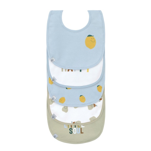 [4066239150714] Bavoirs imperméables (lot de 5) - Lässig -  Happy fruits, citron 