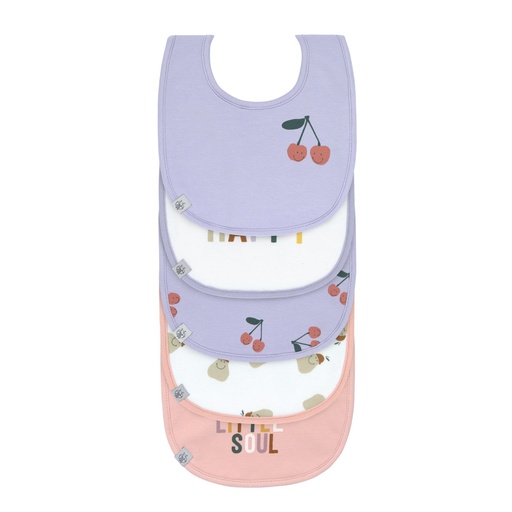 [4066239150707] Bavoirs imperméables (lot de 5) - Lässig -  Happy fruits, cerise