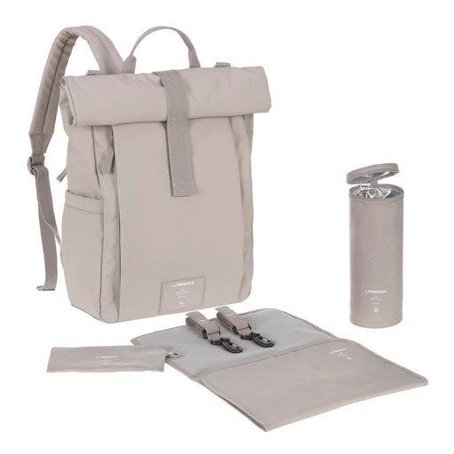 [4066239111180] Sac à dos à langer - Lässig - Rolltop up, taupe