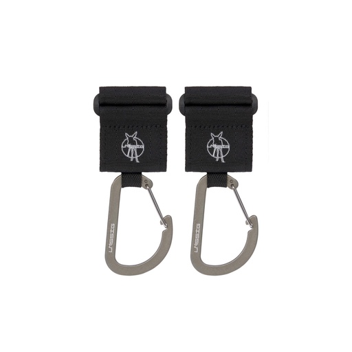 [4042183987170] attaches poussette avec mousqueton - LÄSSIG - noir