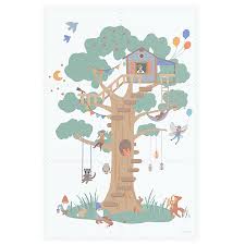 [4895250601277] Tapis en mousse/boîte de rangement - Play & Go - EEVAA arbres