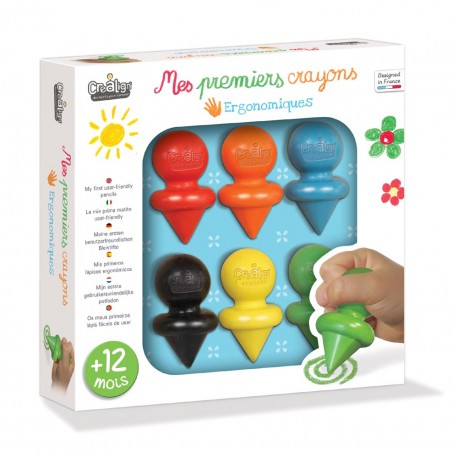 [3760119713990] Coffret mes premiers crayons - Créa Lign -  (22x22x4,5 cm )