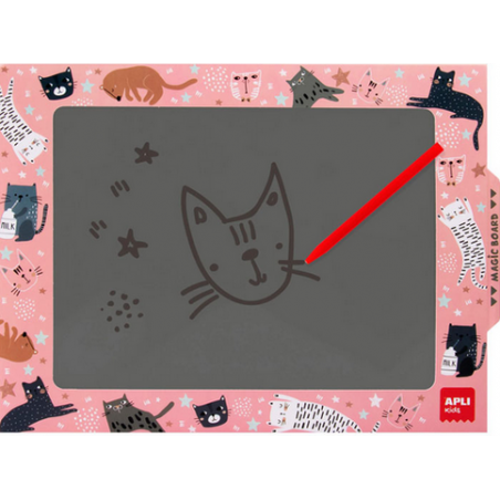[8410782187950] Jeu éducatif - Apli - Ardoise magique Chats