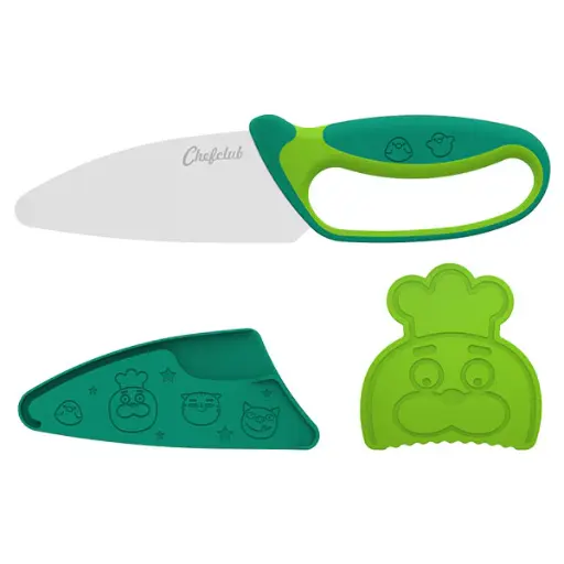 [3760312840745] Couteau- Chef club kids - Vert