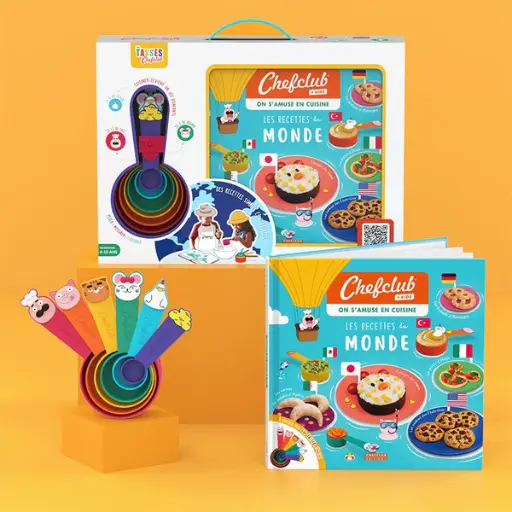 [9782490129386] Coffret - Chef club kids - Les recettes du monde