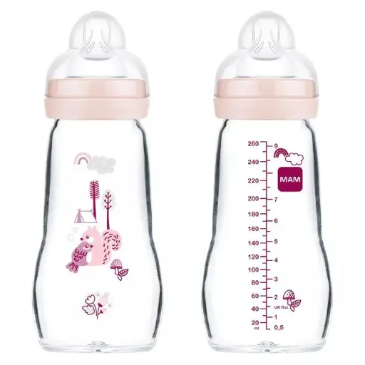 [4042894592519] Biberon - MAM - Feel Good Baby en verre 260ml 2 mois et +