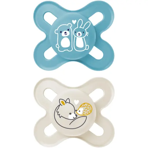 [4042894593493] Lot de 2 sucettes - MAM - + 0 mois Original Start bleu/beige