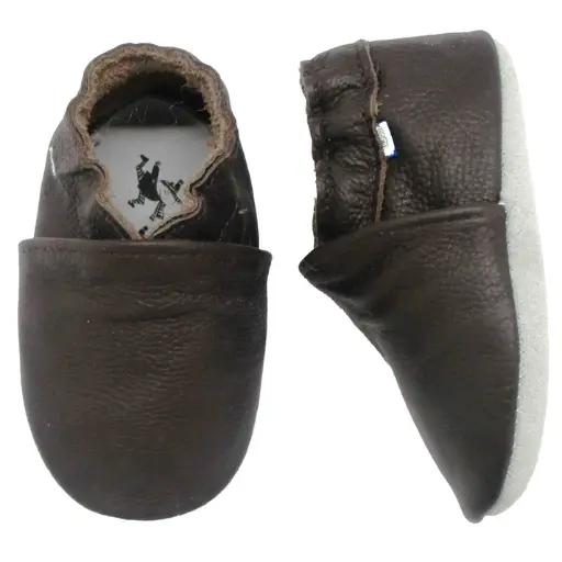 [0000009873063] Chaussons en cuir - Stabifoot  - Brun 3/6 mois 