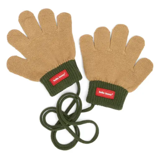 [3760375199873] Gants - Hello hossy - Handy Pistachio 1/3 ans avec cordon 
