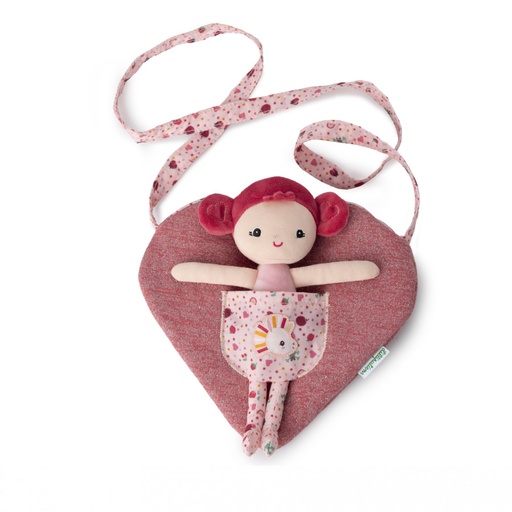 [5414834835748] Poupée - Lilliputiens - Aline avec sac coeur 