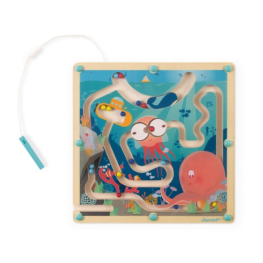 [3700217353124] Labyrinthe à Billes - Janod - Océan (bois) 