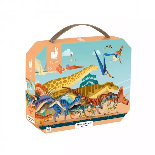 [3700217358310] Puzzle Panoramique - Janod - Dino
