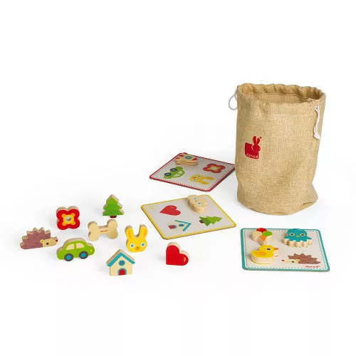 [3700217353186] Jeu de Reconnaissance Tactile - Janod - Memo Touch' (bois)