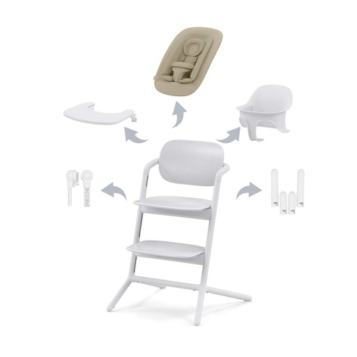 Chaise haute - Cybex - Lemo 4-in-1 All White