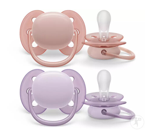 Pack de 2 sucettes 0-6 mois - Avent - Ultrasoft  