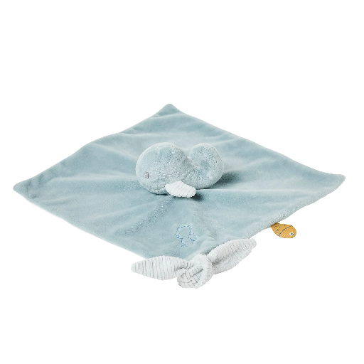 [5414673950114] Doudou baleine - Nattou - marbre vert ( 27x27 cm ) 
