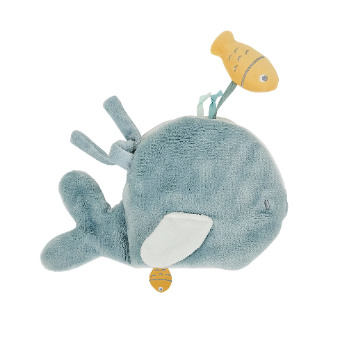[5414673950275] Livre d'éveil baleine - Nattou - Marbre vert ( 15 cm ) 