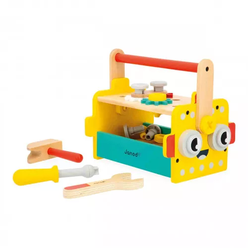 [3700217364557] Jouet pour enfants de 3 ans - Janod - Caisse à outils en bois 