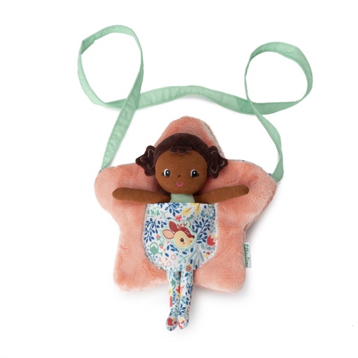 [5414834835731] Poupée en tissu - Lilliputiens - Anna, sac étoile rose 