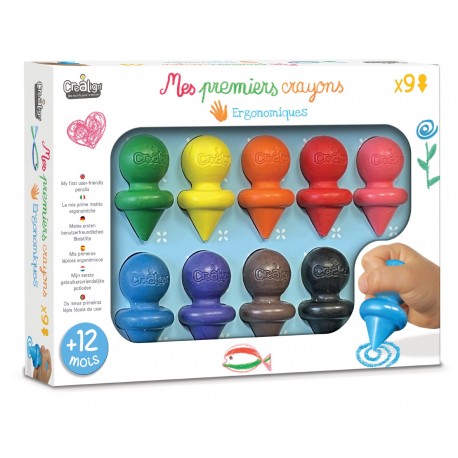 [3760119714195] Coffret mes premiers crayons - Créa Lign -  x9