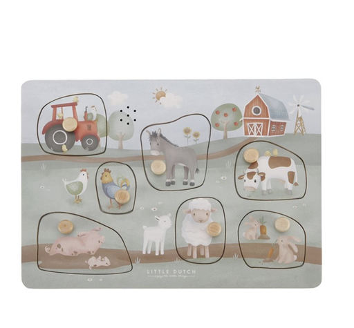 [8713291772403] Puzzle sonore en bois - Little Dutch - Forest Friends 