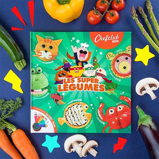 [9782490129508] Livre - Chef club kids - Les super légumes 