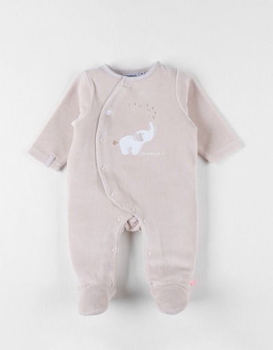 [5414220203038] Pyjama en velours - noukie's - Beige - Bali 1 mois 