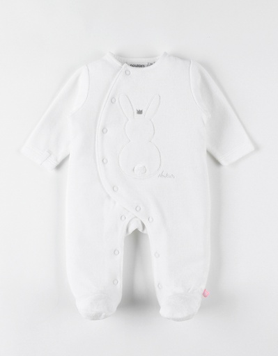 [5414220141293] Pyjama en velours - noukie's - lapin, écru 1 mois  