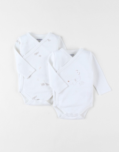 [5414220203083] Set de 2 bodys - noukie's - jersey bio 1 mois   