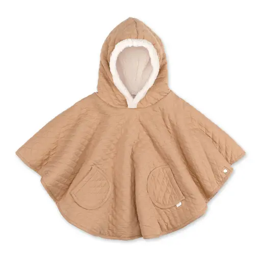 [5420010716145] Poncho de voyage - Bemini -9-36m Beige pady quilted + teddy 