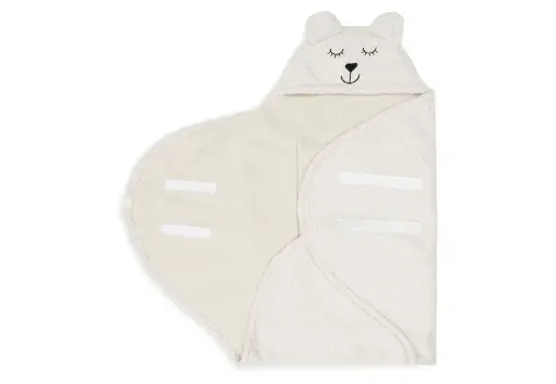 [8717329376168] Couverture Portefeuille - Jollein -  Bear Boucle Oatmeal