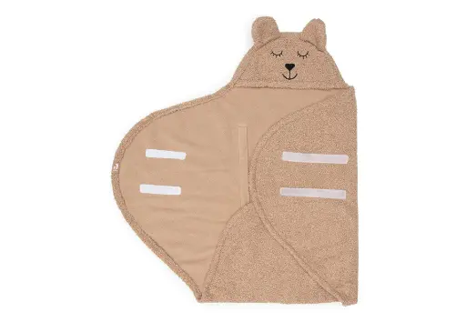 [8717329376151] Couverture Portefeuille - Jollein -  Bear Boucle Biscuit