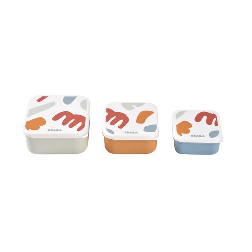 [3384349135898] Lot de 3 boîtes à goûter - Béaba - playful 