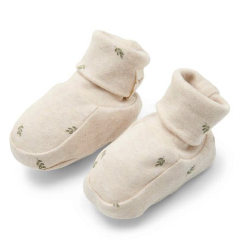 [8720986873277] Chaussons - Little dutch - Green leaves 0-3 mois
