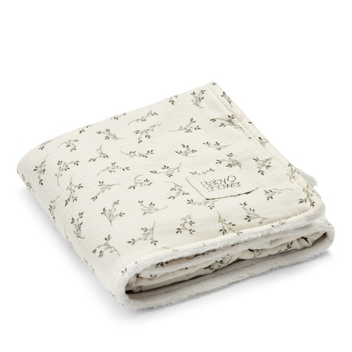 [7427244685603] Couverture polaire - Babyshower - Olive bloom 