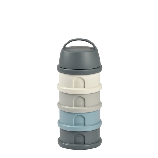 [3384349117122] boite doseuse 4 compartiments empilables - Béaba - Gris/Bleu