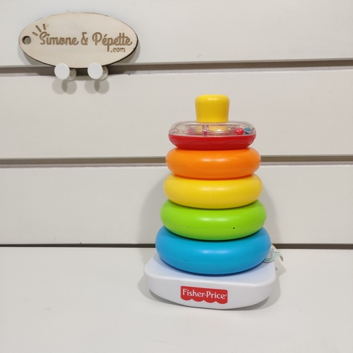[P01331] Anneaux à empiler - Fisher Price - Pyramide arc-en-ciel