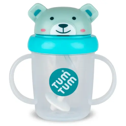 [5060307073522] Tasse d’apprentissage avec paille - Tum Tum - Ours bleu 