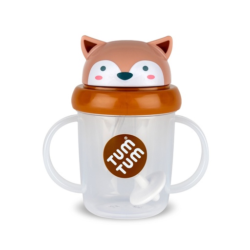 [5060307073614] Tasse d’apprentissage avec paille lestée - Tum Tum - Renard 