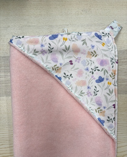 [FC005] Cape de bain - Fleur de coton - Fleurs 90x90  