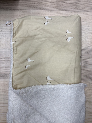 [FC011] Couverture- Fleur de coton - Oies 1mx1m