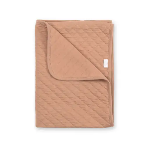 [5420010712222] Couverture - Bemini - 75x100cm Beige pady quilted jersey tog 1.5