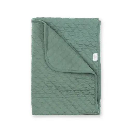 [5420010712208] Couverture - Bemini - 75x100cm Green pady quilted jersey tog 1.5 