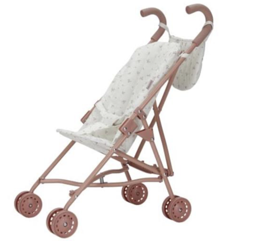 [8713291445840] Poussette en métal pour poupée - Little Dutch - Flowers & Butterflies