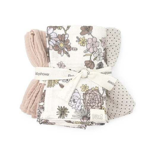 [9508884376293]  Set 3 mini-langes - Babyshower - Bardot