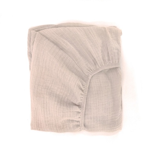 [9502677661610] Drap housse de lit - Babyshower - 60 latte powder 
