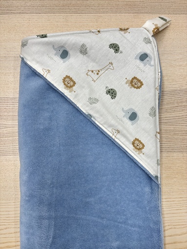 [FC024] Cape de bain - Fleur de coton - Animaux 90x90 