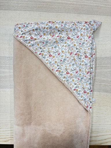 [FC025] Cape de bain - Fleur de coton - Fleurs 90x90
