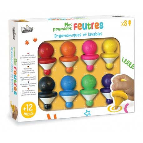 [3760119714393] Coffret mes premiers feutres - Créa Lign - x8 (28 x 21 x 4,5 cm) 